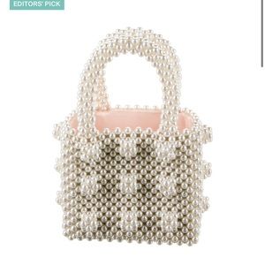 Shrimps faux pearl handle bag NWOT